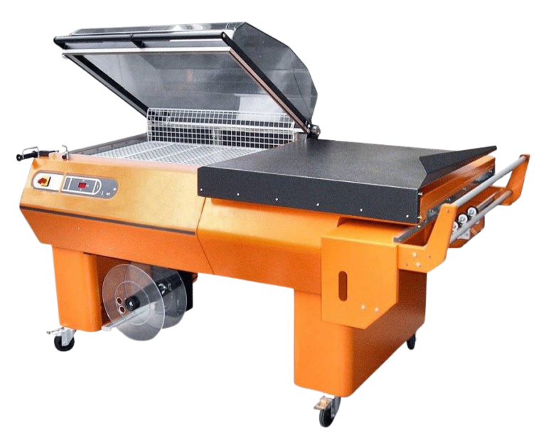 Schrumpftunnelmaschine in Orange